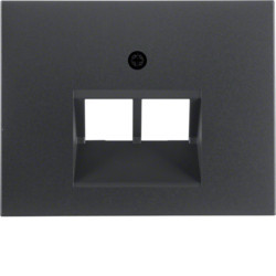 14097006 - K.1/K.5 - espelho RJ45 duplo, antrc mate BERKER EAN:4011334297499