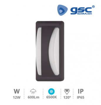 200205046 - Aplique parede Anthe 12W 6500K IP65 Gris antracite