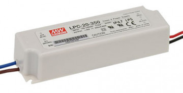 202186.41 - Drive CC Led Mean Well IP67 9-48Vdc 350mA LPC-20 - Quant. fornecida = 1 un