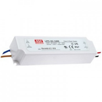20286.415 - Drive CC Led Mean Well IP67 9-24Vdc 1400mA LPC-35 - Quant. fornecida = 1 un