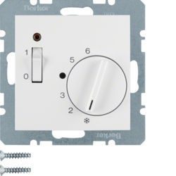 20318989 - S.1/B.x - termóst. 24V c/ ON/OFF, branco BERKER EAN:4011334309826