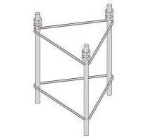 3029 -8424450135921 TELEVES - Ferragem Chumbar ITED Torre 180 Zinco+RPR para Base Fixa