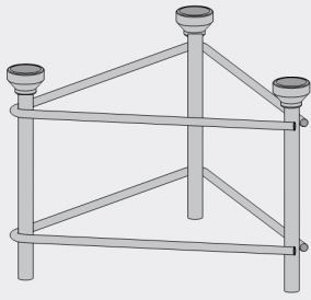 3089 -8424450136676 TELEVES - Base Rígida chumbar Torre 360 Zinco+RPR