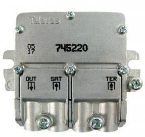 745220 -8424450186268 TELEVES - Mini-misturador Blindado 2e/1s TV-SAT "EasyF"