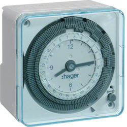 EH770 - Interr. horário 1c 7d s/ res 230V 72x72 HAGER EAN:3250612287703