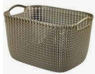 KETER CURVER 230001 Cesta Knit Rectangular L ~19L Castanho P(cm)39,6 A(cm)23,6 L(cm)28,8