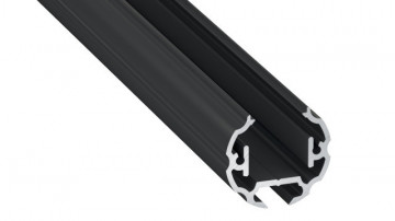PFA1238 - Perfil alum. Linha Basic Ø25x2000mm Anod. Preto COSMO - Quant. fornecida = 1 un