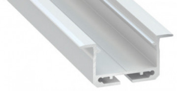 PFA2102 - Perfil alum. Linha Design Encastre 38,4x18x2000mm Lac. Branco SEVILHA - Quant. fornecida = 1 un