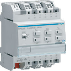TXA606B - Actuador bin./est. 6 canais 10A KNX HAGER EAN:3250616048850