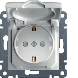WL1160 - lumina 2 Tom. Schuko c/tampa e obtur, br HAGER EAN:8694407001047