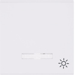 WL6120 - lumina 2 Tecla c/visor símb. luz, branco HAGER EAN:8694407000941