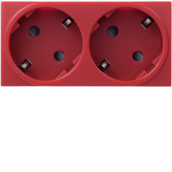WS185 - systo Tomada Schuko dupla, encarnado HAGER EAN:3250617081856