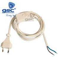 001100236 - Conexão de cabo plano + Int. (2x0,75mm) 1,5M Branco 8436021942364