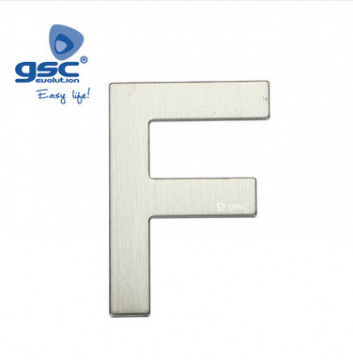 003302625 - Porta com letra F em aço inoxidável com adesivo 8433373026254