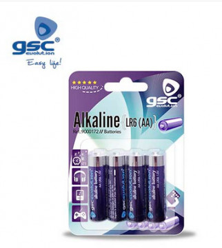 009000172 - Pilha alcalina GSC evolution LR-6 (AA), Blister 4 Unit. 8436039201729