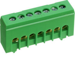 01 - KM07EF - 3250616002951 Barr. isolado parafuso terra 7x16mm² HAGER