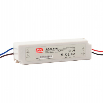 202186.415 - Drive CC Led Mean Well IP67 9-42Vdc 1400mA LPC-60 - Quant. fornecida = 1 un