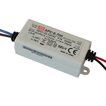 202233.12 - Drive CC Led Mean Well IP42 6-11Vdc 700mA APC-8 - Quant. fornecida = 1 un
