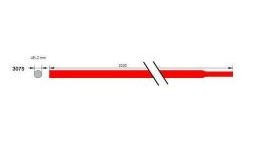 3075 -8424450030752 TELEVES - Mastro Zinco+Vermelho Ø45 x 3000 x 2 mm
