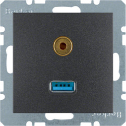 3315391606 - S.1/B.x - USB / jack 3.5mm, antrac mate BERKER EAN:4011334330158