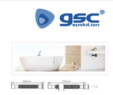 404035010- Mangueira flexível 1" 1/2 - 40/50mm Branco