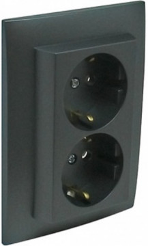90332 CIS - TOMADA DUPLA SCHUKO MONOB C/OBTUR GRIS EFAPEL 5603011070502