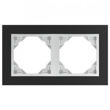 90920 TPA - ESPELHO DUPLO PRETO MATE/ALUMINA EFAPEL 5603011607760
