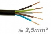 Cabo FLÉXIVEL H05VV- 5 G 2,5MM2 PREÇO POR METRO