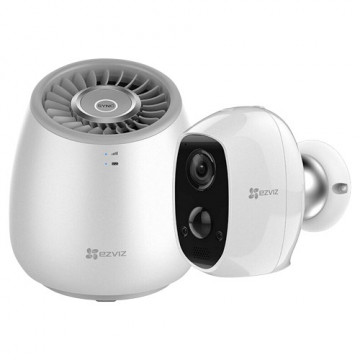 Estação base e câmara EZ-C3A - Suporte cartão SIM 4G LTE - Ponto de acesso Wifi 2.4 e 5 GHz - Suporta até 6 câmaras C3A - Permite 2 dispositivos Wifi adicionais - Bateria de reserva / slot SD