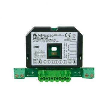 Interface de conexão de sirenes Advanced - Permite ligar sirenes convencionais Advanced em sistemas analógicos - Compatível com ADV-AXIS-CWS e ADV-AXIS-CWSV - Isolador integrado - Certificados EN54-17 e EN54-18