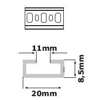 JSL - Calha de aço galvanizada perfurada (perfil DIN C11)