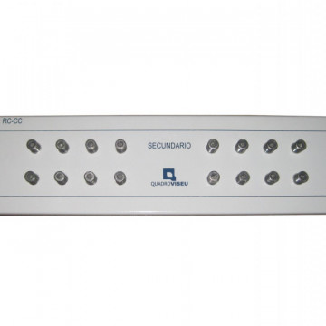 Quadro Viseu MÓDULO RC-CC 2X8 SAÍDAS PARA ATI/CATI MODULAR VISBOX (2 ESPAÇOS) VB.617