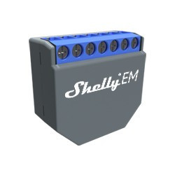 ShellyEM - Medidor de energia com dois canais e acesso a rede Wi-Fi.