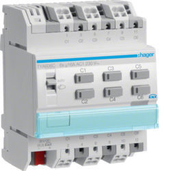 TYA606C - Actuador bin./est. 6 canais 16A KNX-S HAGER EAN:3250616059801