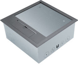 UDKPQ067011 - Caixa+Tampa Quadr. Sol. Compl. 12M Cinz. HAGER EAN:4012002247402