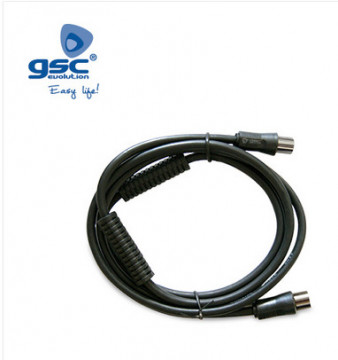 002601351 - Extensão coaxial macho para fêmea branca / 2,5M + filtro 8433373013513