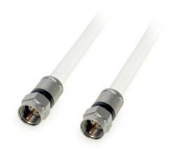 385102 -4031136022082 TELEVES - Chicote Coaxial "F" compressão 5m Branco (Bolsa B0)