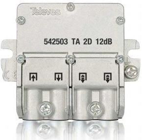 542503 -8424450165713 TELEVES - Mini-Derivador 5...2400MHz "EasyF" 2D 12dB Interior (TA – Piso 1)