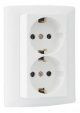 70331 CBR - TOMADA DUPLA SCHUKO MONOBLOCO BRANCA EFAPEL 5603011044084