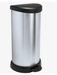 KETER CURVER 181125 Cubo IML Metalizado fecho pedal 40L P(cm)29,8 A(cm)69,7 L(cm)34,9