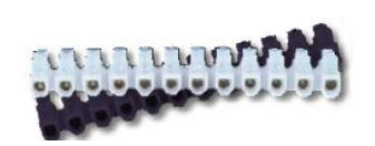 Ligador dominó em U PP 25mm 60A (barra 10 ligadores)