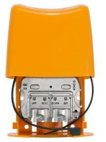 Misturador de sinais terrestres 3 entradas: BI/FM-BIII/DAB-UHF - Cor laranja