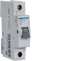 MW116 - Disjuntor 1P 16A C 3kA 1 M HAGER