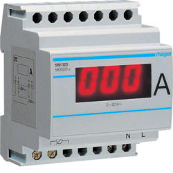 SM020 - Amperímetro digital directo 0-20A HAGER EAN:3250615630209