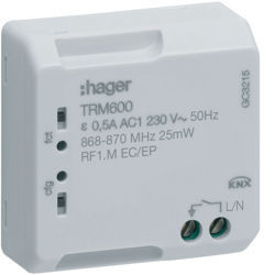 TRM600 - Micro módulo p/ cmd autom. escada RF HAGER EAN:3250615989086