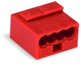 WAGO - Ligador MICRO PUSH WIRE { B 0,6-0,8mm* | vermelho | 4 condutores | ref. 243-804