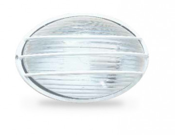 000700455 - Aplique grade de alumínio semi-oval E27 60W Bl. 8436021944559