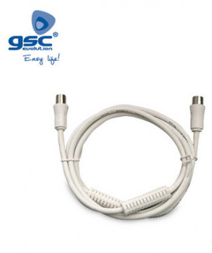 002601350 - Extensão coaxial macho para fêmea branca / filtro 1,5M + 8433373013506