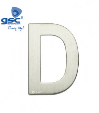 003302623 - Porta com letra D em aço inoxidável com adesivo 8433373026230