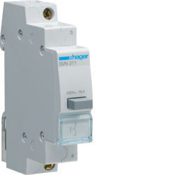 01 - SVN311 - 3250615721754 Botão de pressão impulso 1NA HAGER